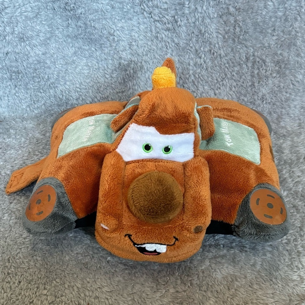 Plush Brown Tow Mater Style Tow Truck Stuffed Animal